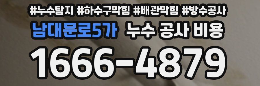 남대문로5가 누수 공사 비용