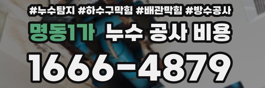 명동1가 누수 공사 비용
