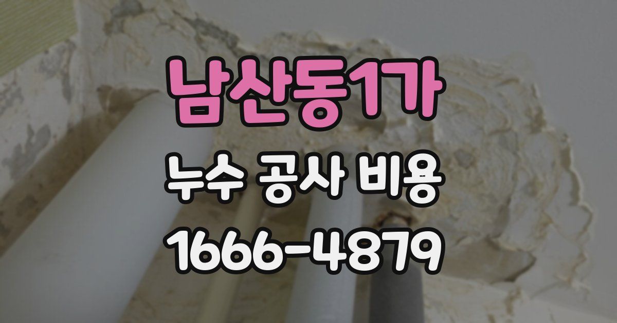 남산동1가 누수 공사 비용