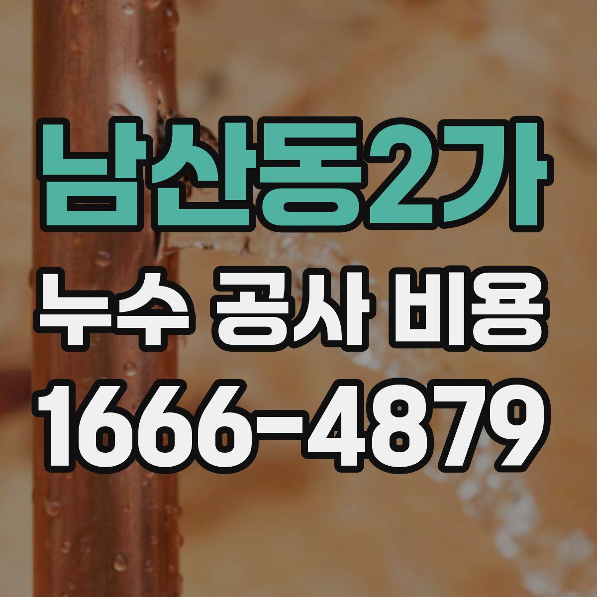 남산동2가 누수 공사 비용