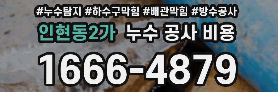인현동2가 누수 공사 비용
