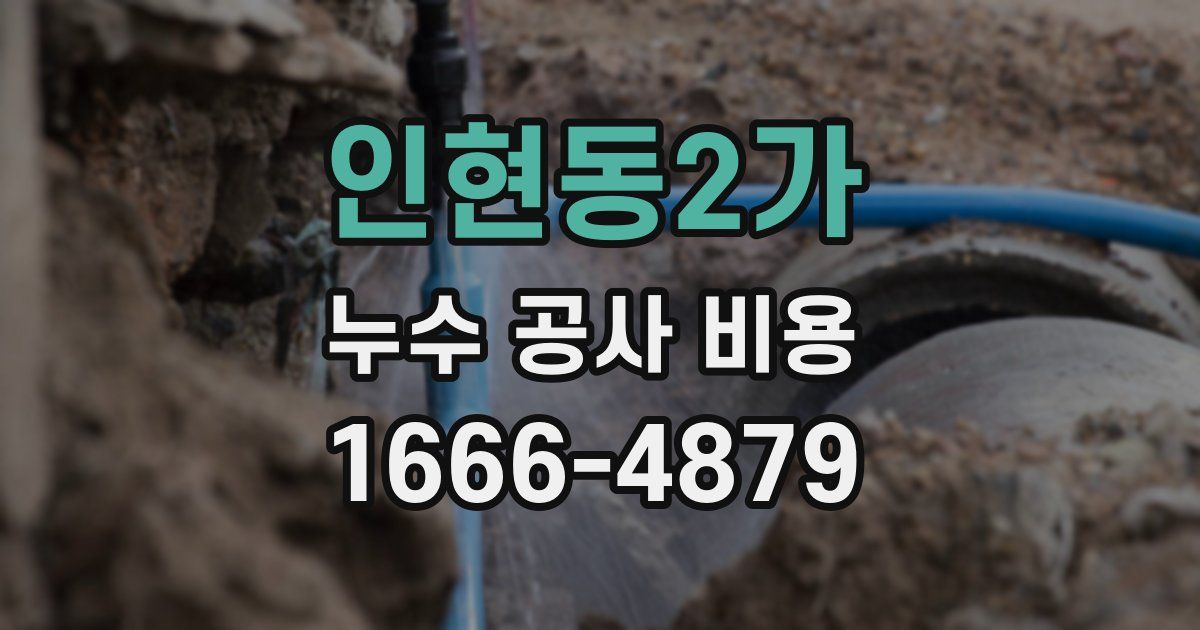 인현동2가 누수 공사 비용