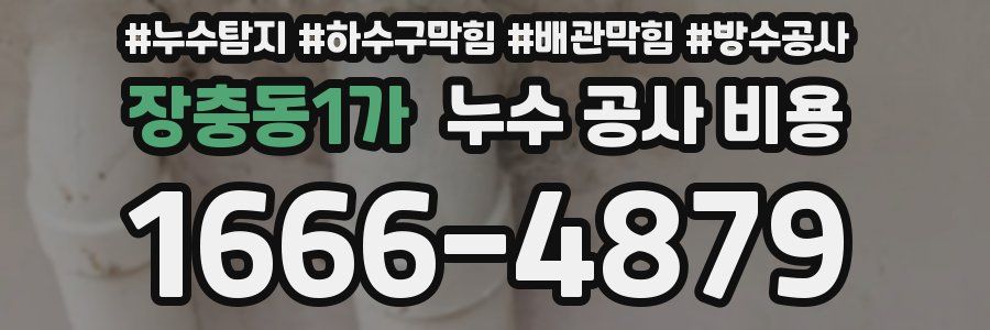 장충동1가 누수 공사 비용
