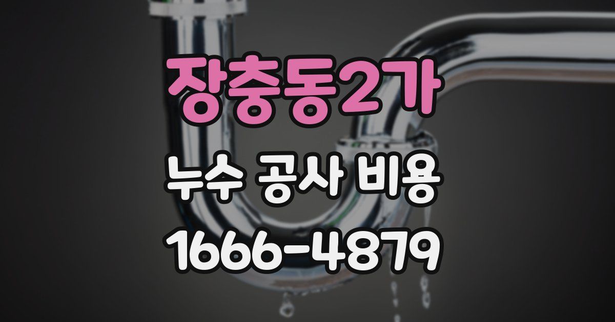 장충동2가 누수 공사 비용