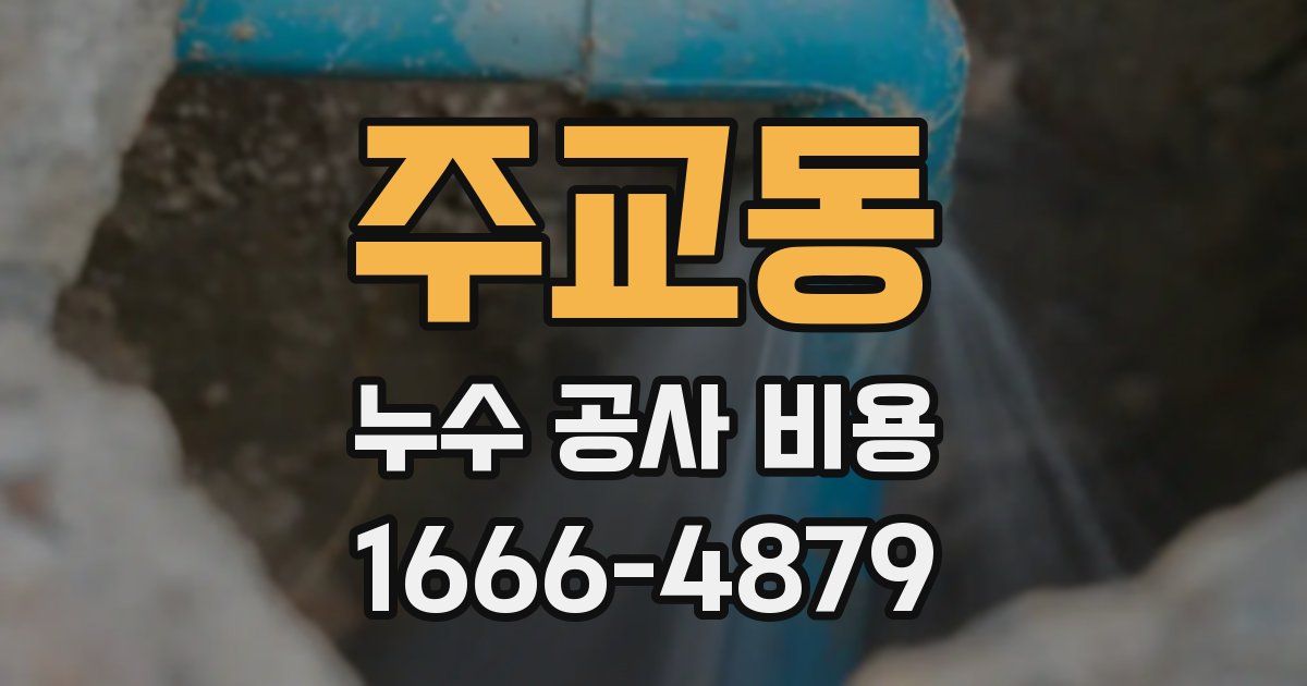 주교동 누수 공사 비용