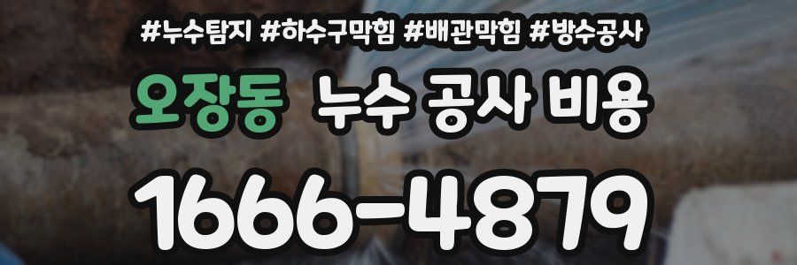 오장동 누수 공사 비용