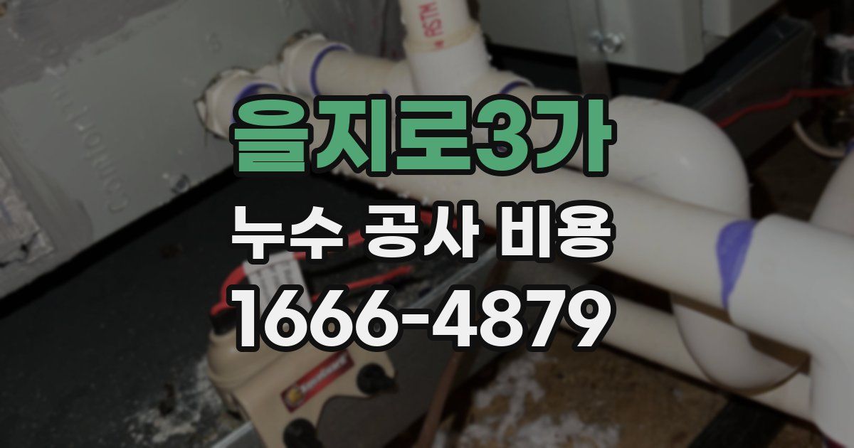 을지로3가 누수 공사 비용