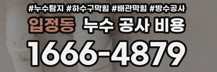 입정동 누수 공사 비용