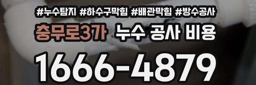 충무로3가 누수 공사 비용