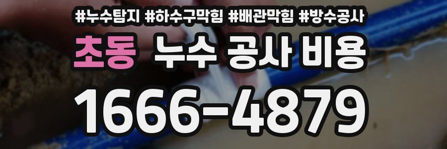 초동 누수 공사 비용