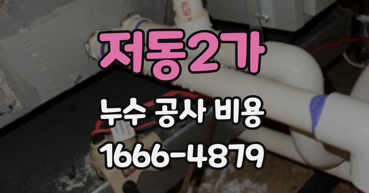 저동2가 누수 공사 비용