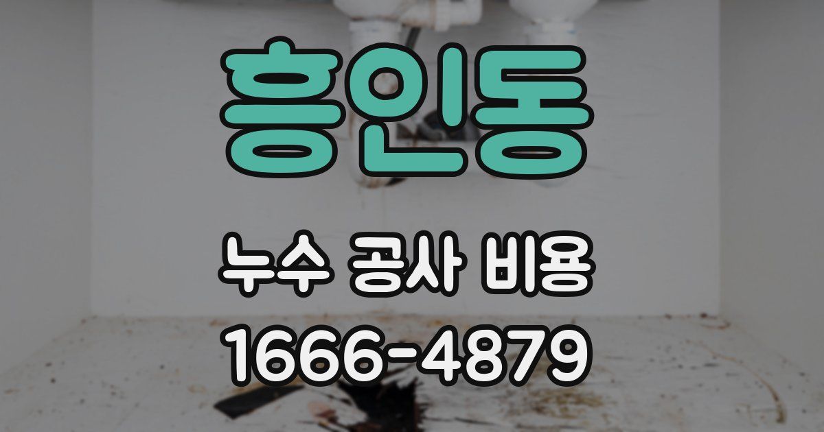 흥인동 누수 공사 비용