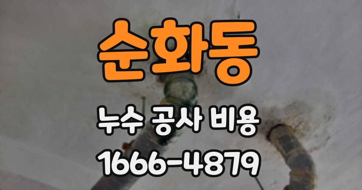 순화동 누수 공사 비용
