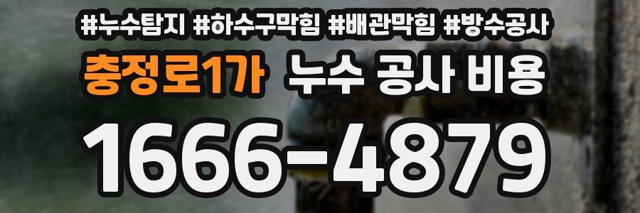 충정로1가 누수 공사 비용