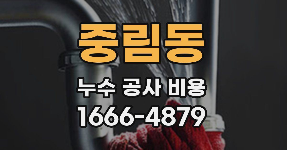 중림동 누수 공사 비용
