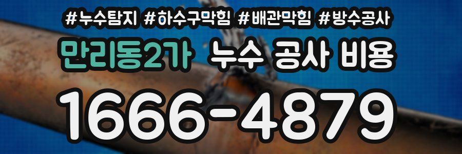 만리동2가 누수 공사 비용