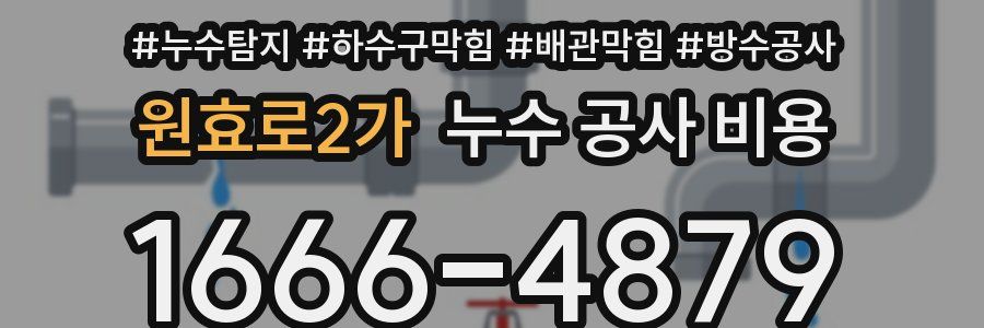 원효로2가 누수 공사 비용
