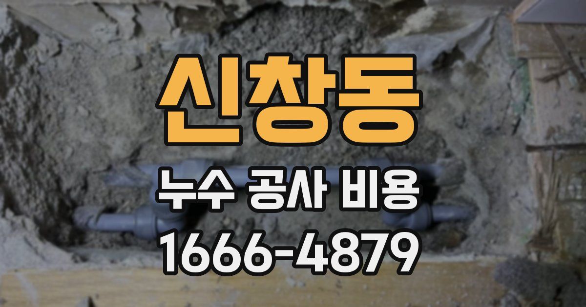 신창동 누수 공사 비용