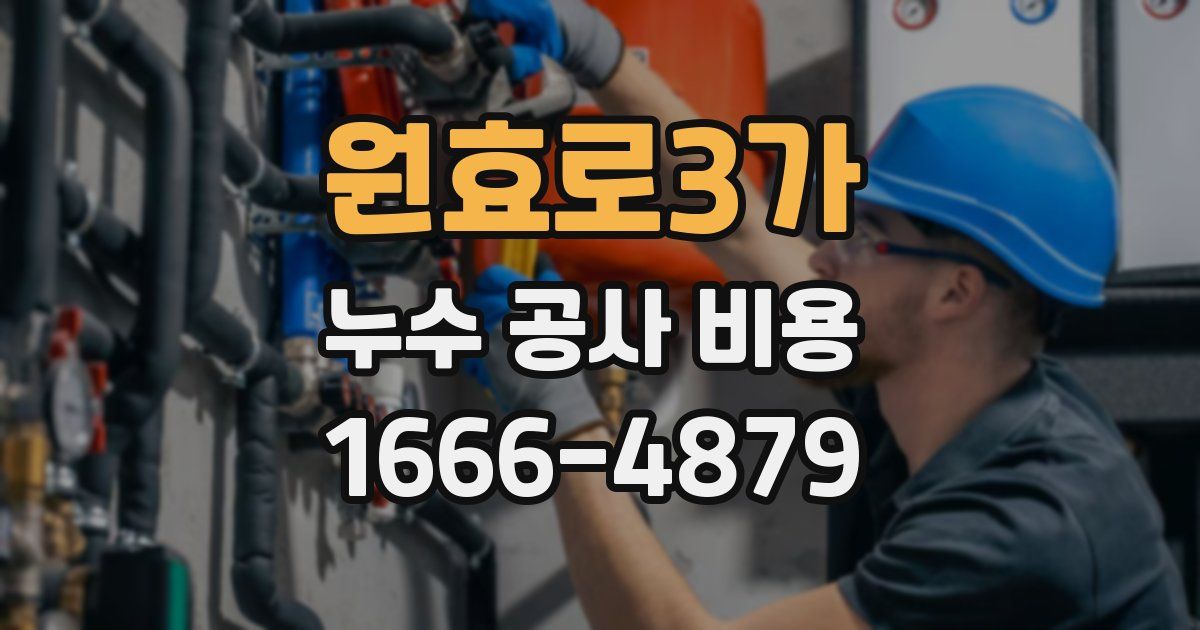 원효로3가 누수 공사 비용