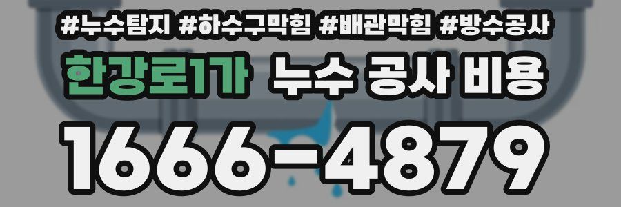 한강로1가 누수 공사 비용