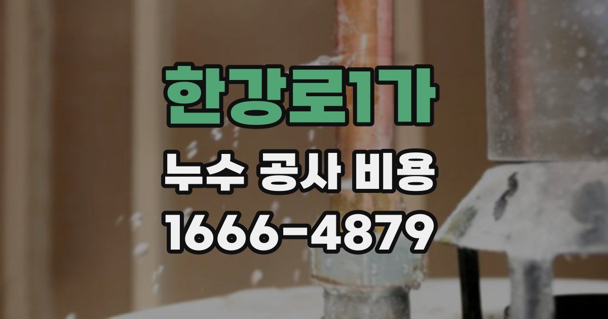 한강로1가 누수 공사 비용