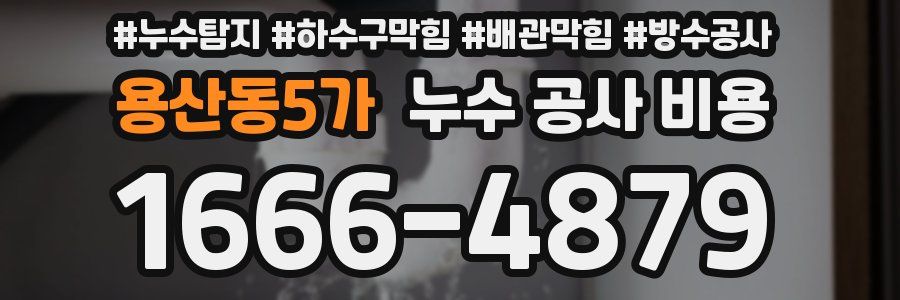 용산동5가 누수 공사 비용