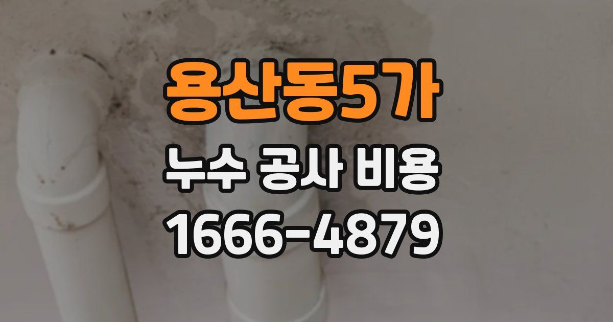 용산동5가 누수 공사 비용
