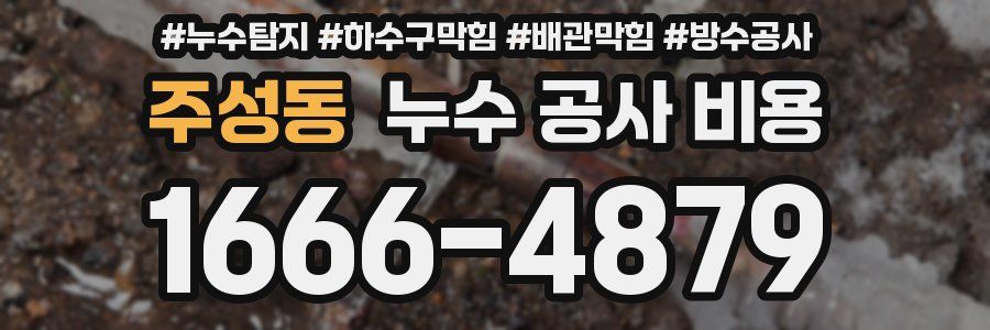 주성동 누수 공사 비용