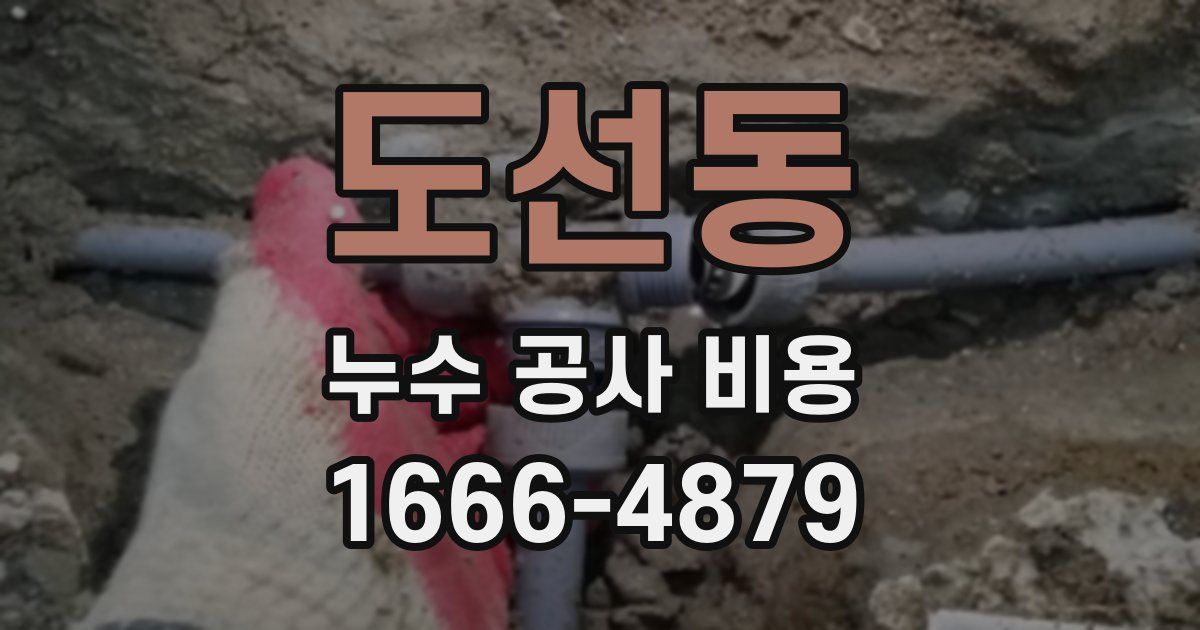 도선동 누수 공사 비용