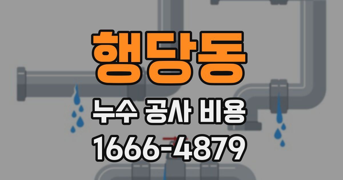 행당동 누수 공사 비용