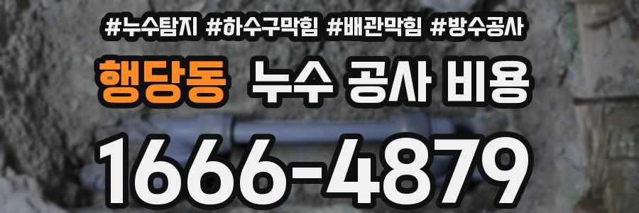 행당동 누수 공사 비용