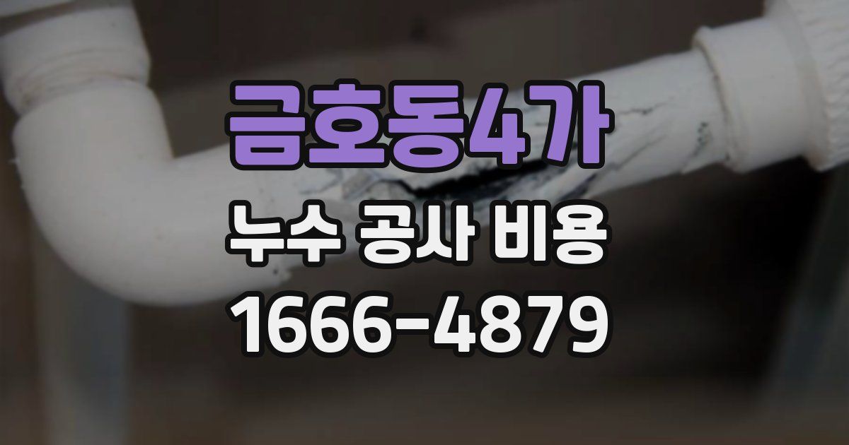 금호동4가 누수 공사 비용