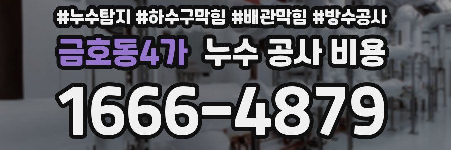 금호동4가 누수 공사 비용