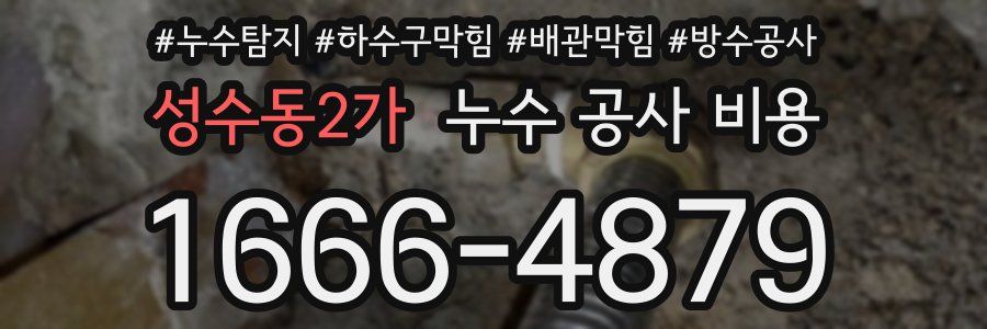 성수동2가 누수 공사 비용