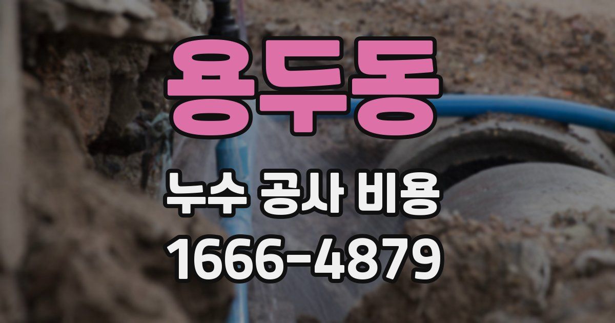 용두동 누수 공사 비용
