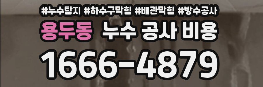 용두동 누수 공사 비용