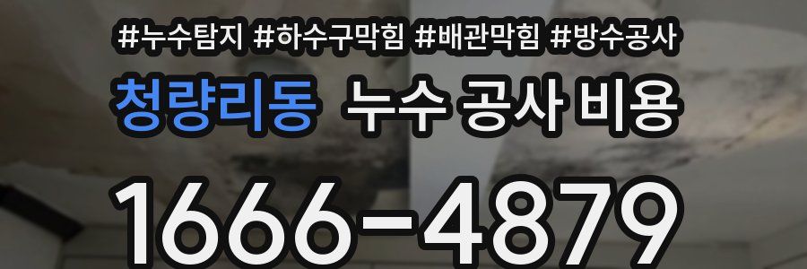 청량리동 누수 공사 비용