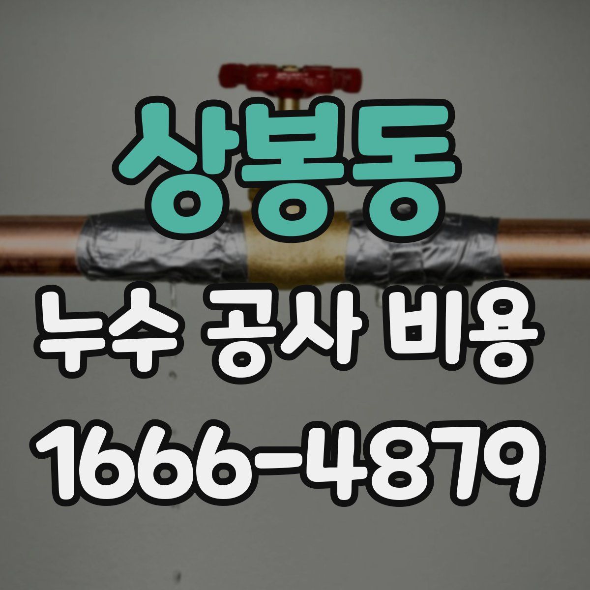 상봉동 누수 공사 비용