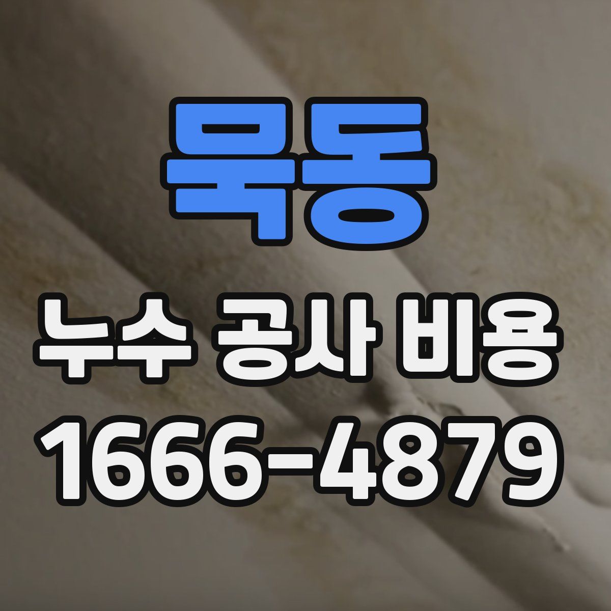 묵동 누수 공사 비용