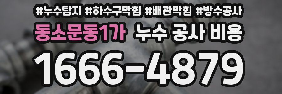 동소문동1가 누수 공사 비용