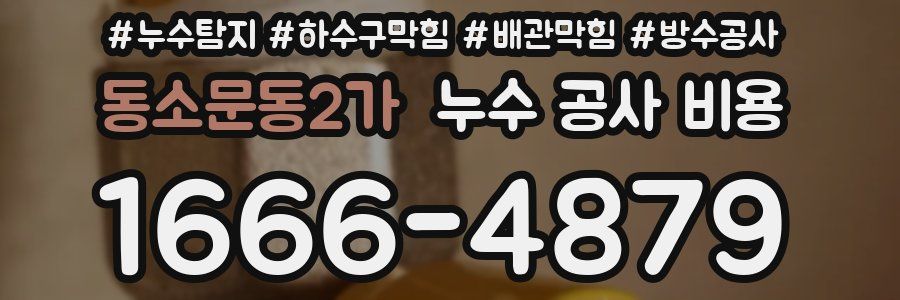 동소문동2가 누수 공사 비용