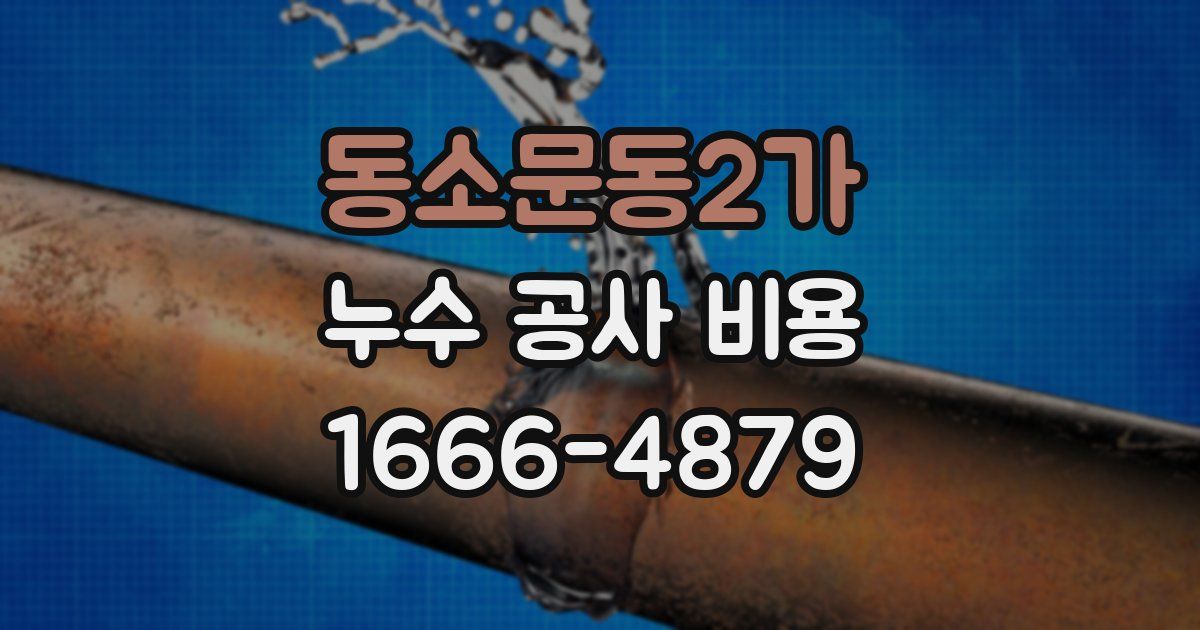 동소문동2가 누수 공사 비용
