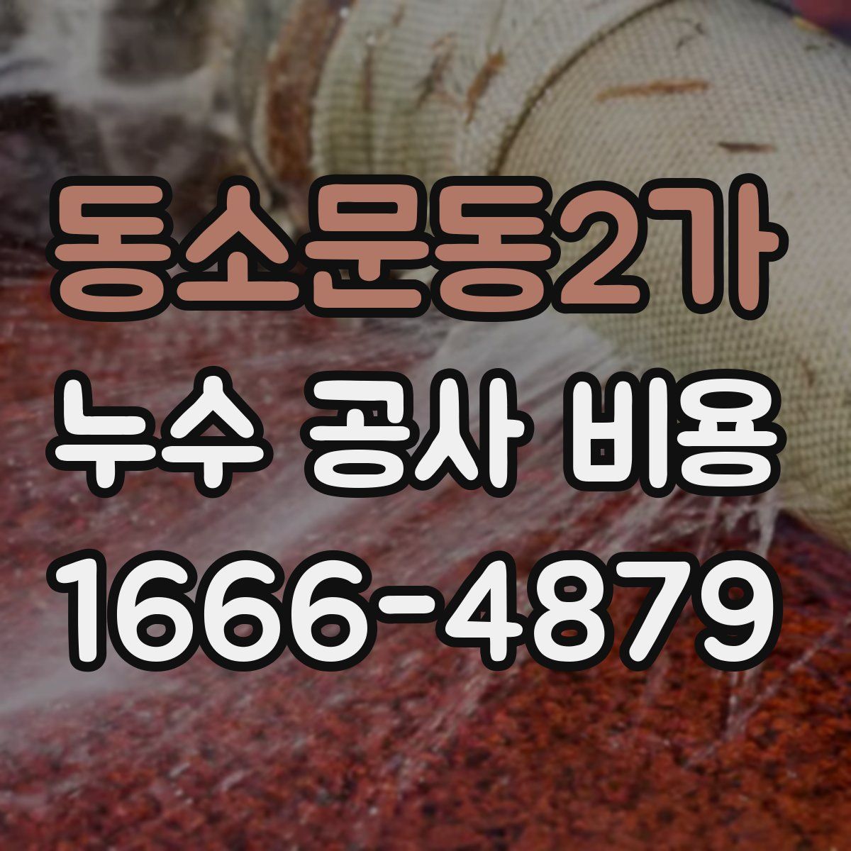 동소문동2가 누수 공사 비용