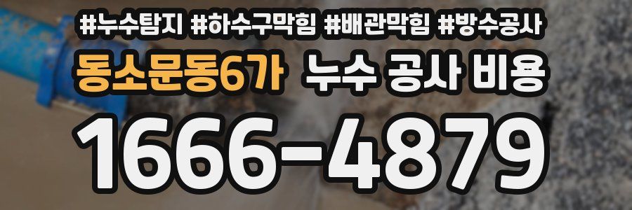 동소문동6가 누수 공사 비용