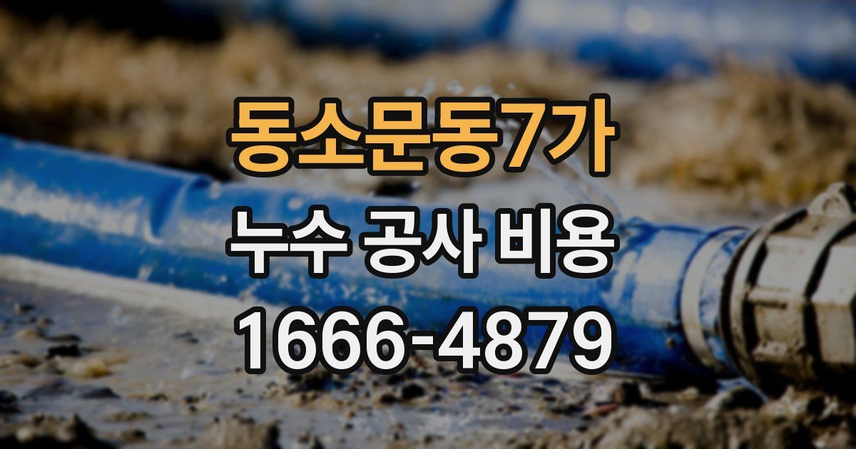 동소문동7가 누수 공사 비용