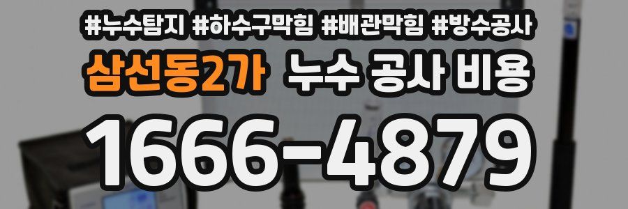 삼선동2가 누수 공사 비용