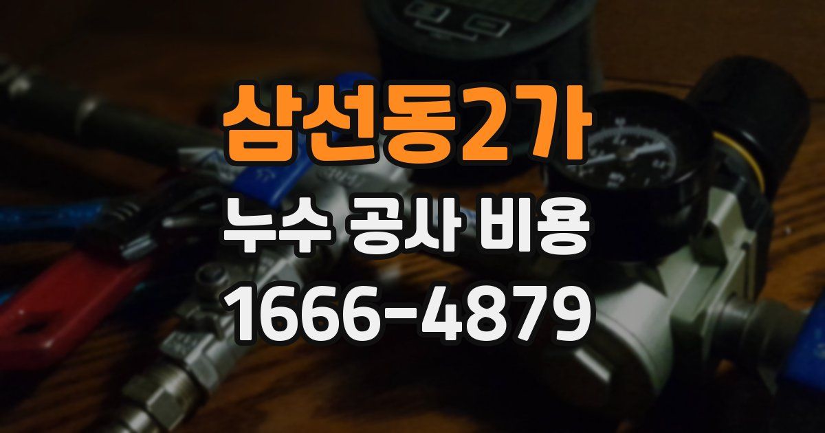 삼선동2가 누수 공사 비용