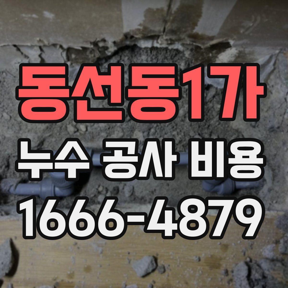 동선동1가 누수 공사 비용
