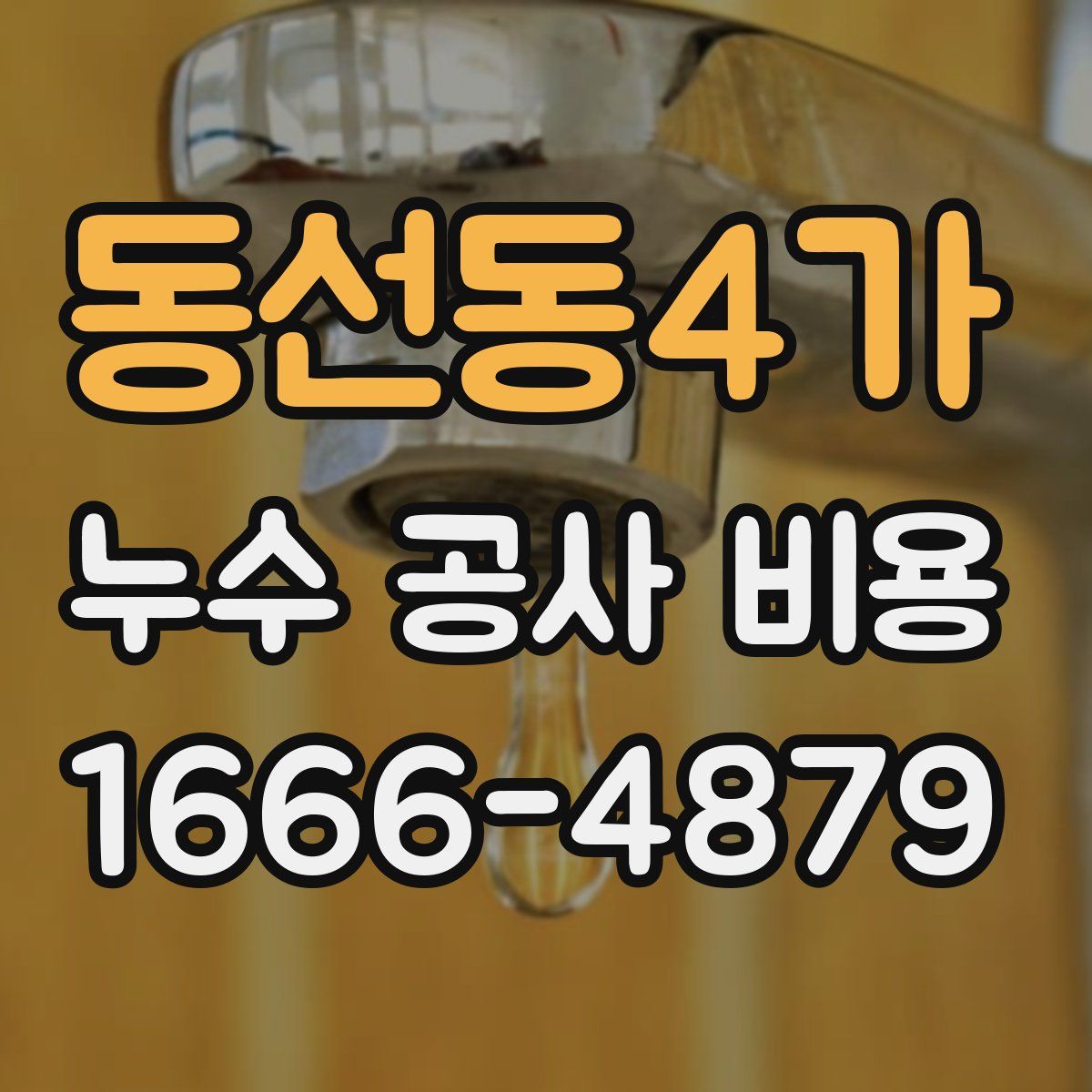 동선동4가 누수 공사 비용