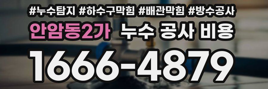 안암동2가 누수 공사 비용